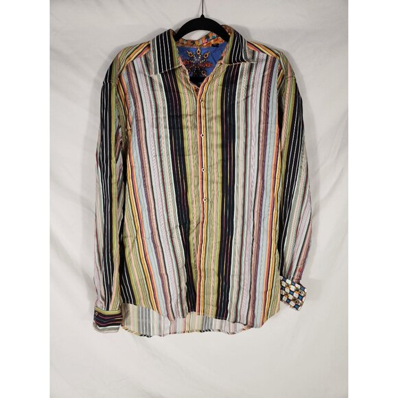 NWOT Robert Graham Mens Designer Shirt Boho Festival Rock XL - Picture 1 of 5
